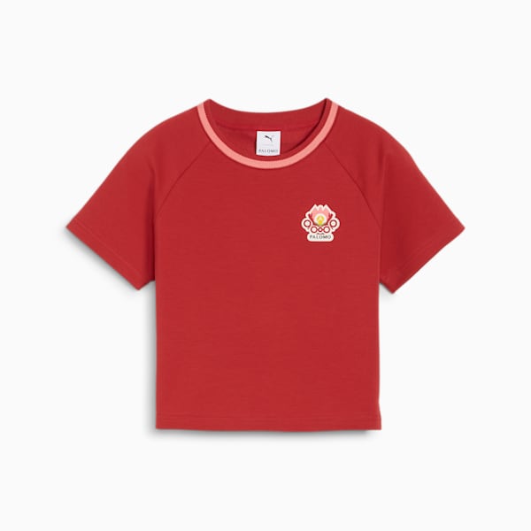 PUMA x PALOMO Unisex Crop Tee, Club Red, extralarge-IND