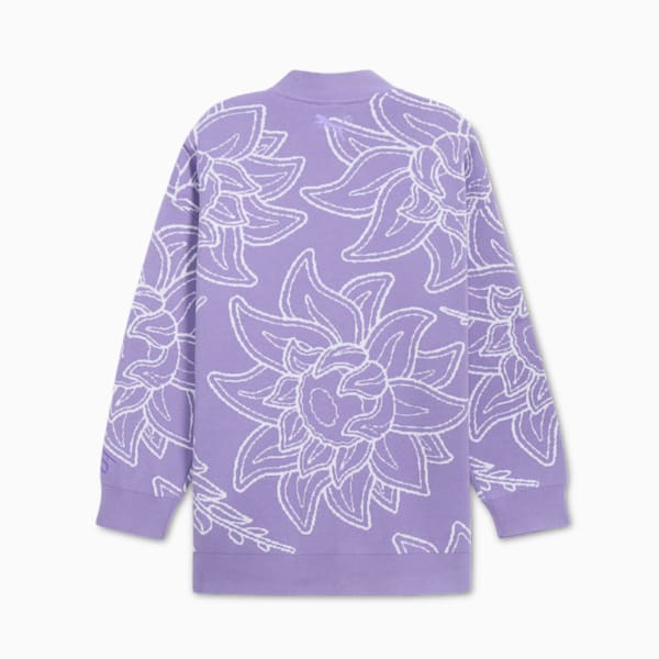 Cárdigan STEWIE x CITY OF LOVE para mujer, Lavender Alert-AOP, extralarge