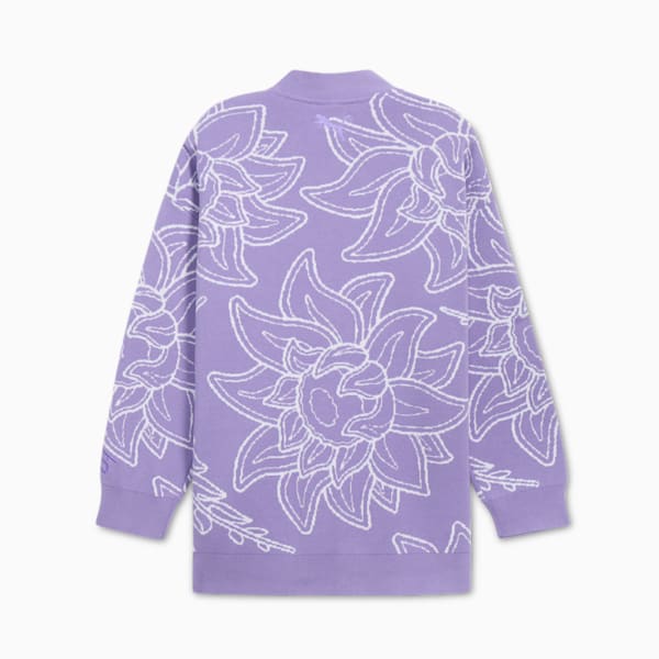 STEWIE x CITY OF LOVE Women's Cardigan, Lavender Alert-AOP, extralarge