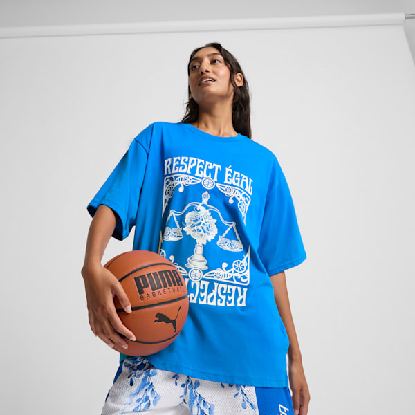 STEWIE x CITY OF LOVE Women's Basketball Tee, PUMA Team Royal, extralarge