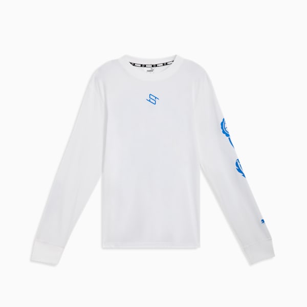 Camiseta de manga larga de baloncesto para mujer STEWIE x CITY OF LOVE, PUMA White, extralarge