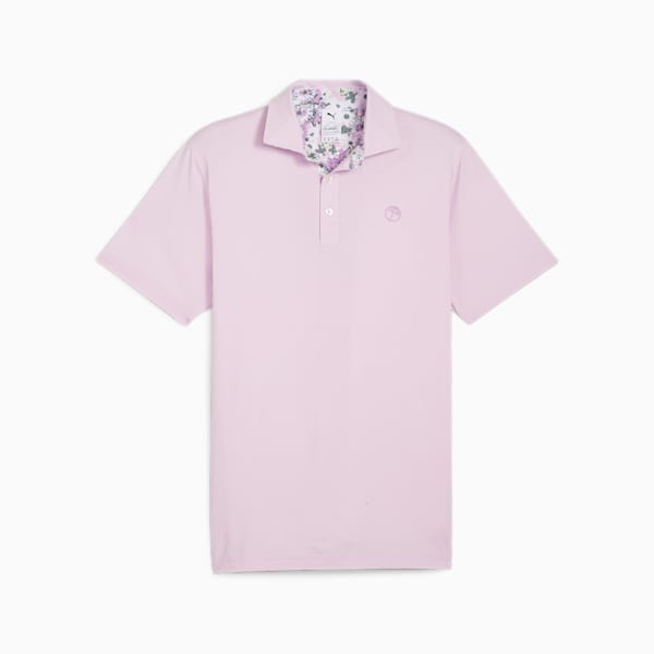 メンズ ゴルフ PUMA x ARNOLD PALMER フローラル トリム 半袖 ポロシャツ, Pale Pink, extralarge-AUS
