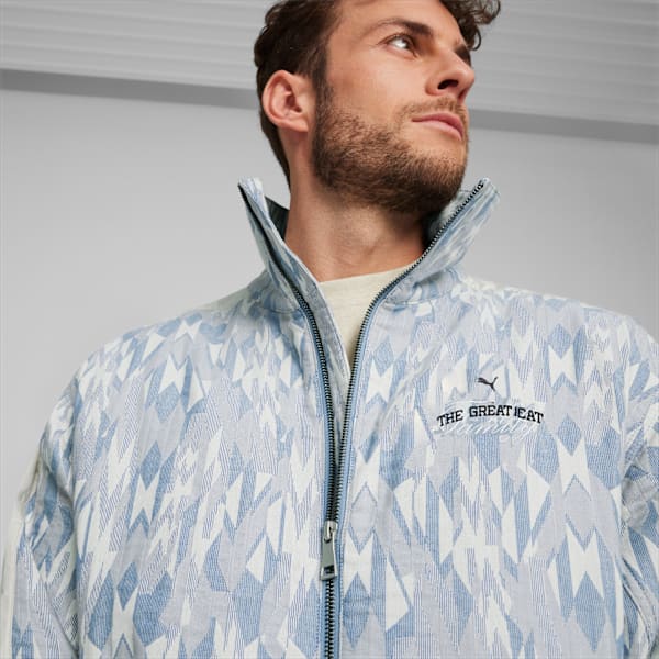 T7 Men's Graphic Basketball Track Jacket, Zen Blue, extralarge-IND