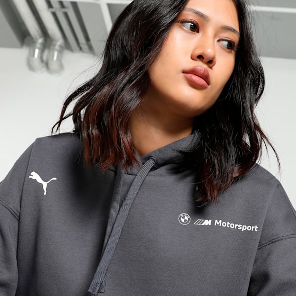 BMW M Motorsport Women's Relaxed Fit Hoodie, Galactic Gray, extralarge-IND