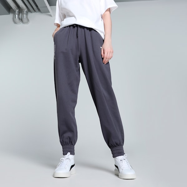 BMW M Motorsport Women's Relaxed Fit Pants, Galactic Gray, extralarge-IND