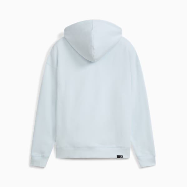 Sudadera con capucha para mujer Suede Logo, Dewdrop, extralarge