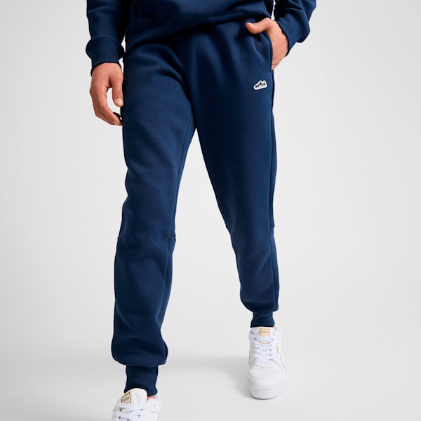 Suede Logo Men's Jogger Pants, Club Navy, extralarge