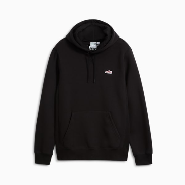 Suede Logo Men's Hoodie, PUMA Black, extralarge