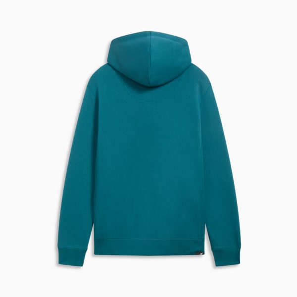 Sudadera con capucha para hombre Suede Logo, Cold Green, extralarge