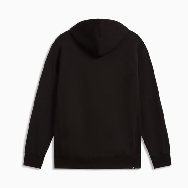 Sudadera con capucha y cremallera completa con logotipo de gamuza para hombre, PUMA Black, extralarge