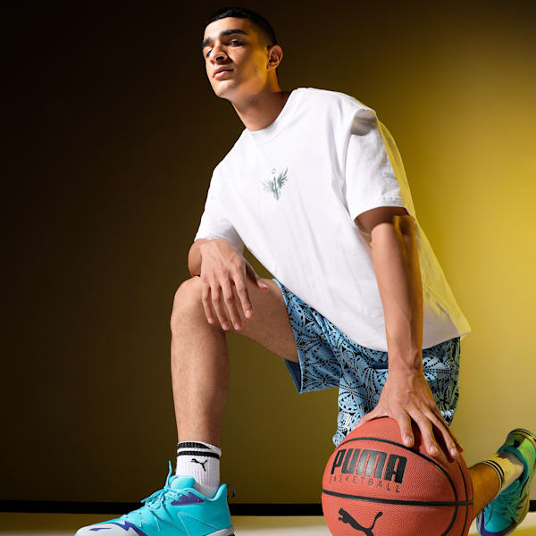 Melo Alwayz On Men's Oversized Basketball Tee, PUMA White, extralarge-IND