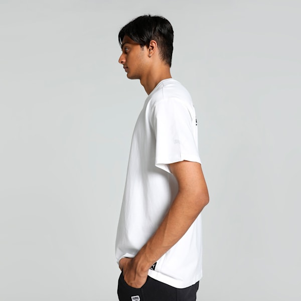 Melo Alwayz On Men's Oversized Basketball Tee, PUMA White, extralarge-IND