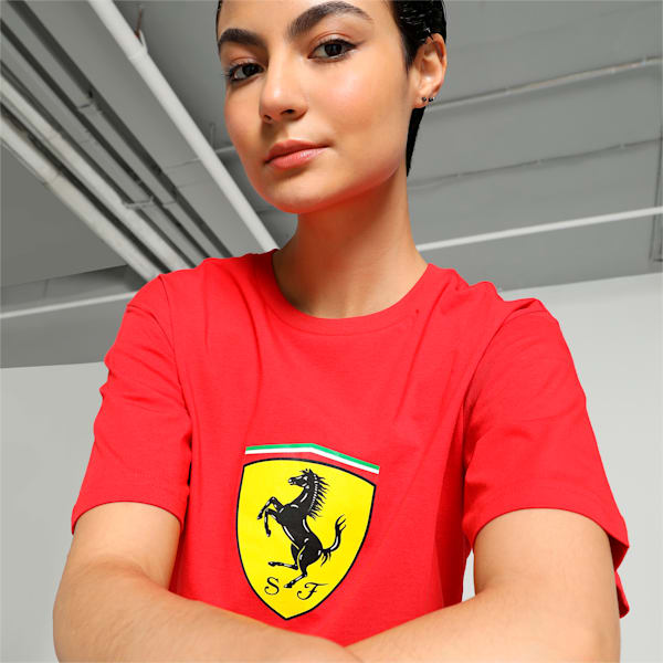 Scuderia Ferrari Women's Graphic Relaxed Fit T-shirt, Rosso Corsa, extralarge-IND