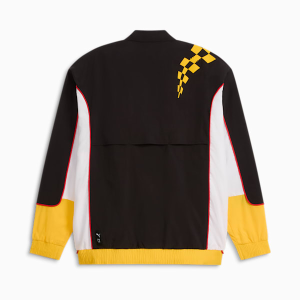 PUMA x PORSCHE Men's Basketball Jacket, PUMA Black-Sport Yellow-PUMA White, extralarge