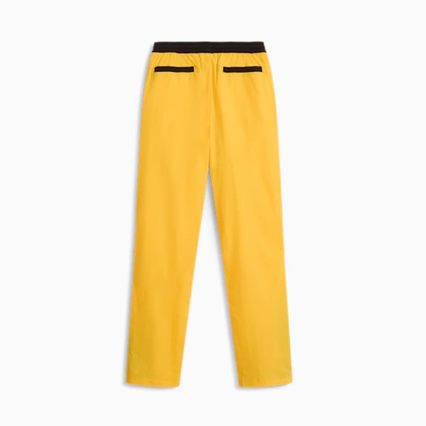 PUMA x PORSCHE Men's Basketball Woven Pants, Sport Yellow-PUMA Black, extralarge