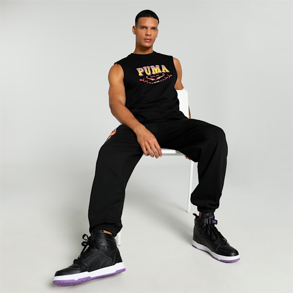 PUMA x HARRDY SANDHU Men's Relaxed Fit Pants, PUMA Black, extralarge-IND