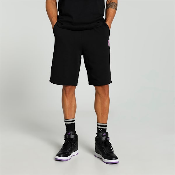 PUMA x HARRDY SANDHU Men's Relaxed Fit Shorts, PUMA Black, extralarge-IND