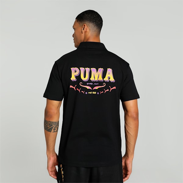PUMA x HARRDY SANDHU Men's Relaxed Fit Polo, PUMA Black, extralarge-IND