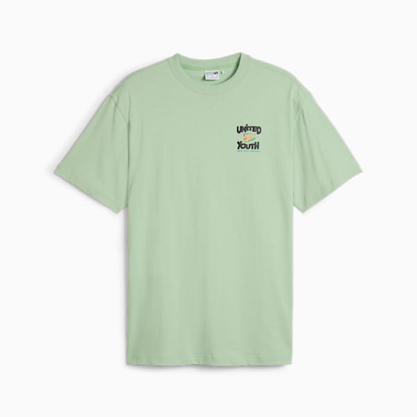 メンズ ダウンタウン グラフィック 半袖 Tシャツ, Pure Green, extralarge-JPN