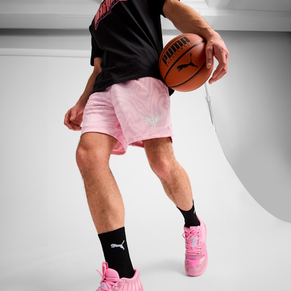 Shorts de básquetbol para hombre PUMA x LAMELO BALL IRIDESCENT, Whisp Of Pink, extralarge