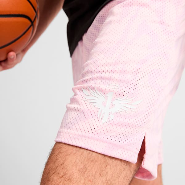 Shorts de básquetbol para hombre PUMA x LAMELO BALL IRIDESCENT, Whisp Of Pink, extralarge