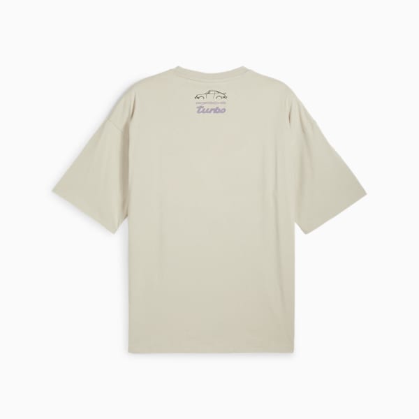 Porsche Legacy Statement Logo Men's Tee, Desert Dust, extralarge