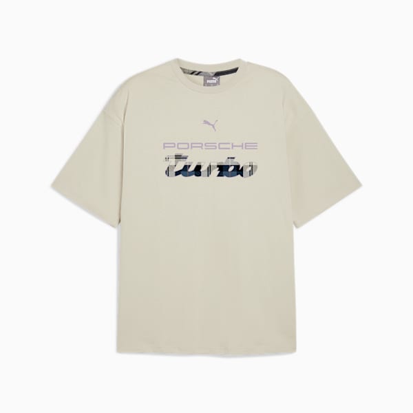 Porsche Legacy Statement Logo Men's Tee, Desert Dust, extralarge