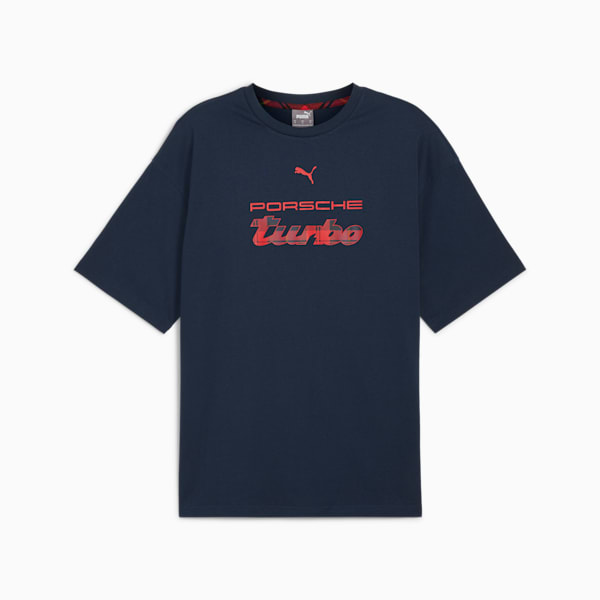 Porsche Legacy Statement Logo Men's Tee, Club Navy, extralarge