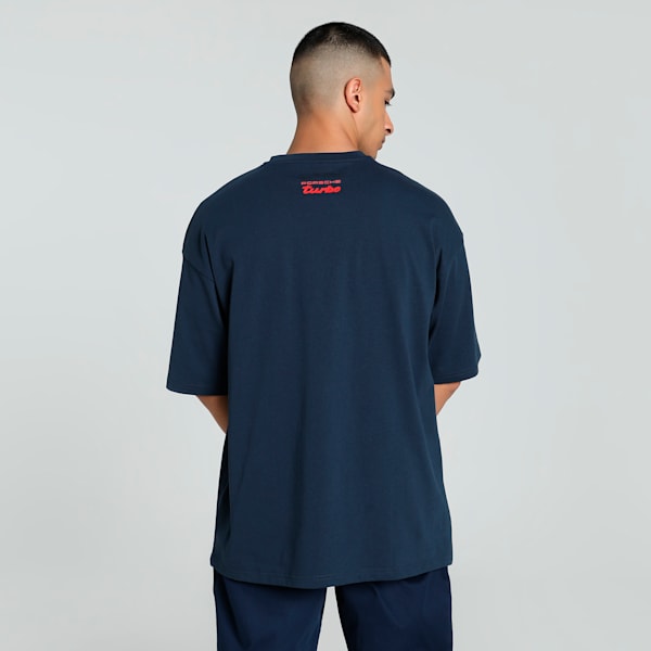 Porsche Legacy Statement Logo Oversized Fit Motorsport Tee, Club Navy, extralarge-IND