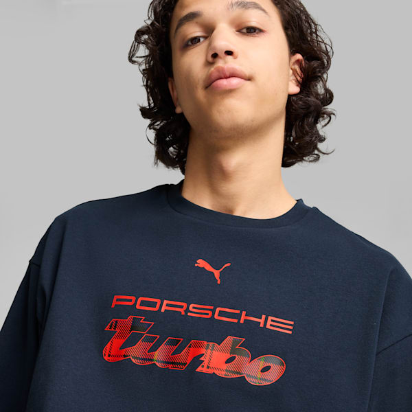 Porsche Legacy Statement Logo Men's Tee, Club Navy, extralarge