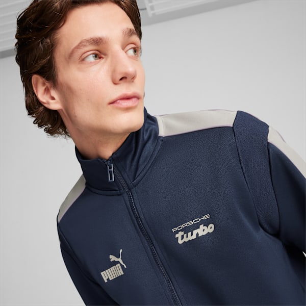 Porsche Legacy T7 Men's Motorsport Track Jacket, Club Navy, extralarge