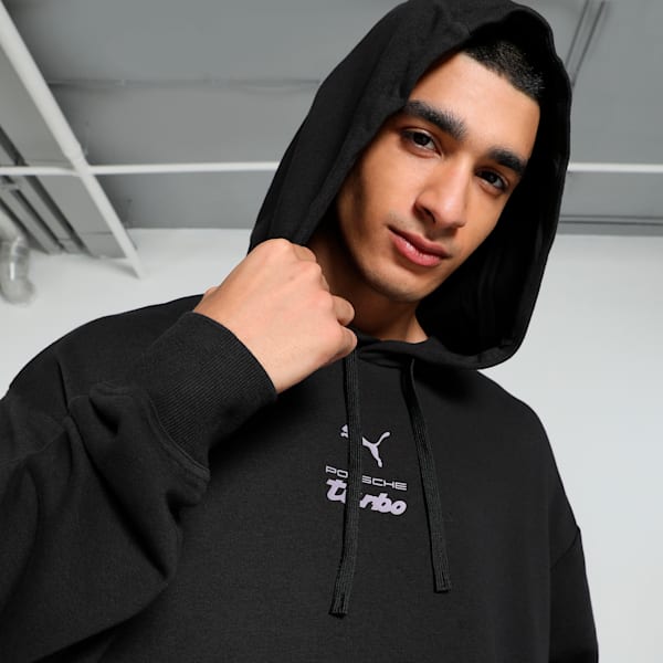 Porsche Legacy 911 Graphic Men's Relaxed Fit Motorsport Hoodie, PUMA Black, extralarge-IND