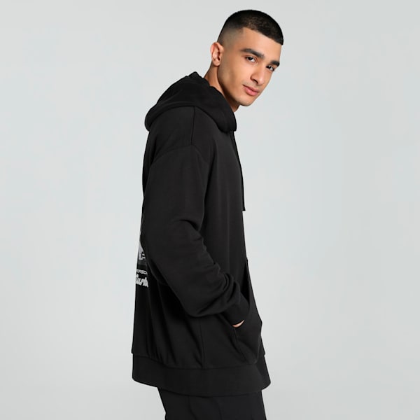 Porsche Legacy 911 Graphic Men's Relaxed Fit Motorsport Hoodie, PUMA Black, extralarge-IND