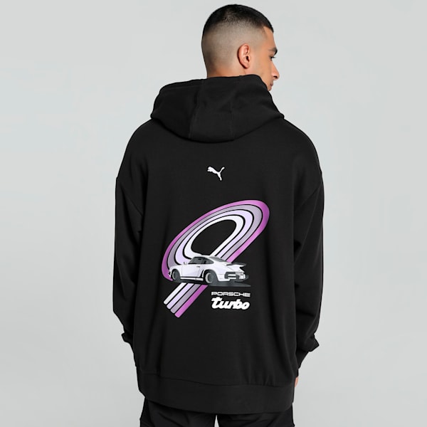 Porsche Legacy 911 Graphic Men's Relaxed Fit Motorsport Hoodie, PUMA Black, extralarge-IND