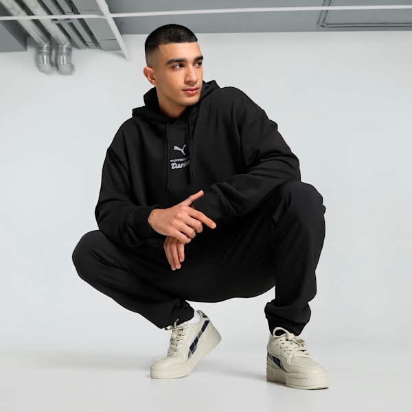 Porsche Legacy 911 Graphic Men's Relaxed Fit Motorsport Hoodie, PUMA Black, extralarge-IND