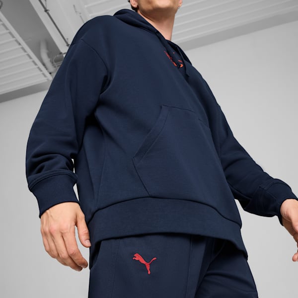 Porsche Legacy 911 Graphic Men's Relaxed Fit Motorsport Hoodie, Club Navy, extralarge-IND