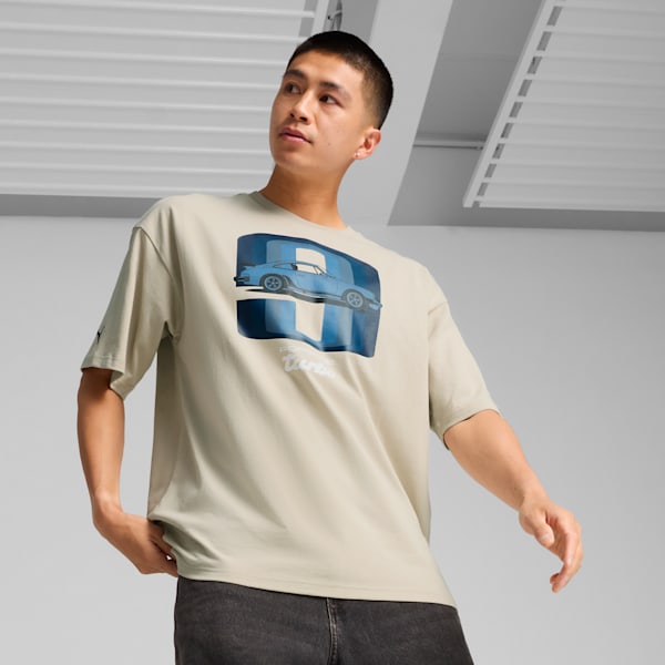 Playera para hombre gráfica Porsche Legacy 911, Desert Dust, extralarge