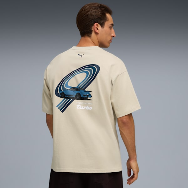 Porsche Legacy Turbo Men's Graphic Tee, Desert Dust, extralarge