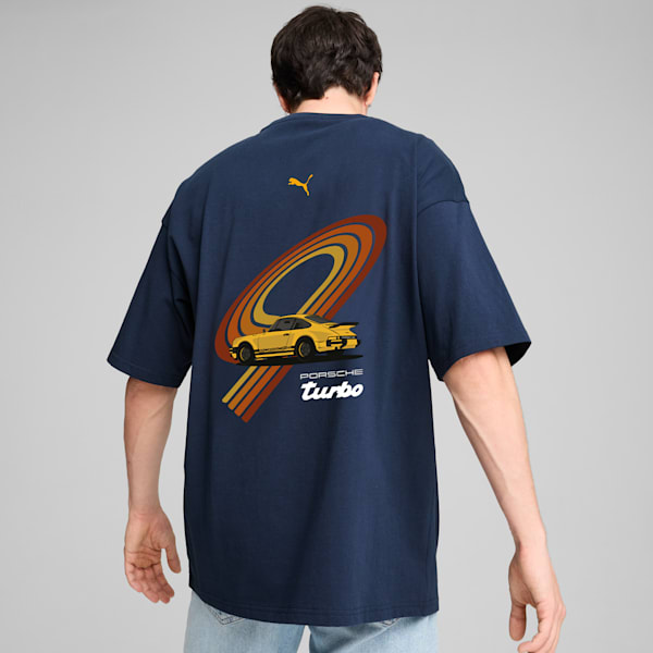 Porsche Legacy Turbo Men's Graphic Tee, Club Navy, extralarge