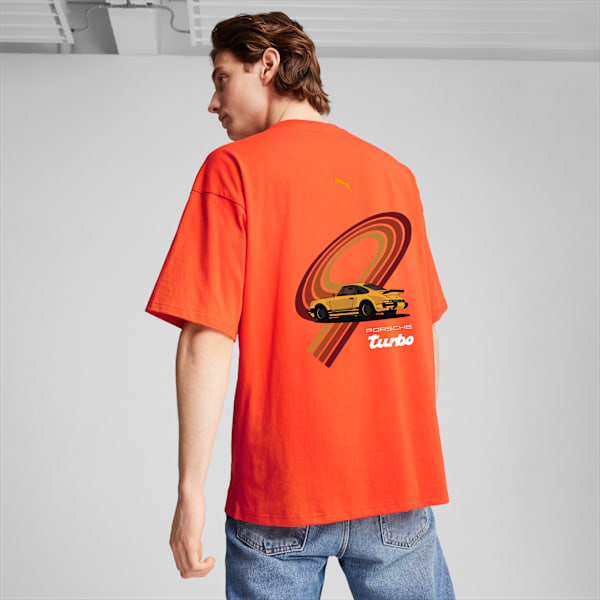 Porsche Legacy Turbo Men's Graphic Tee, Redmazing, extralarge