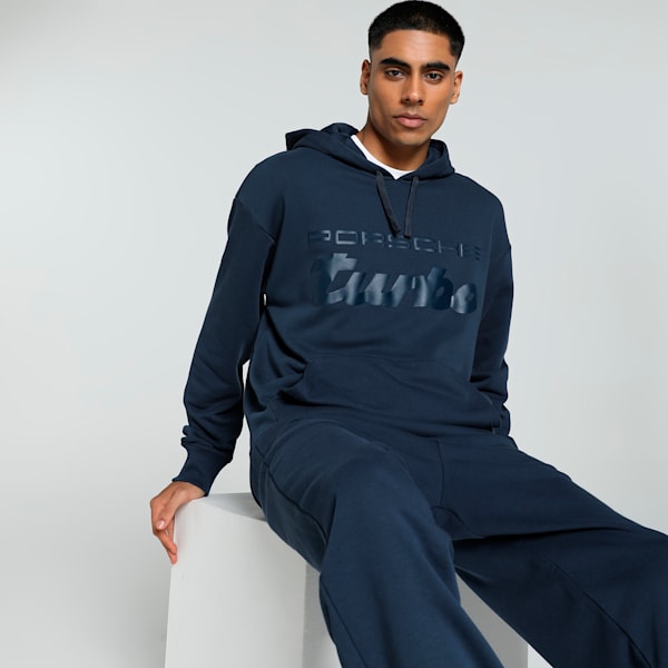 Porsche Legacy Men's Relaxed Fit Motorsport Hoodie, Club Navy, extralarge-IND