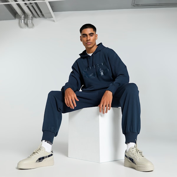 Porsche Legacy Men's Relaxed Fit Motorsport Hoodie, Club Navy, extralarge-IND