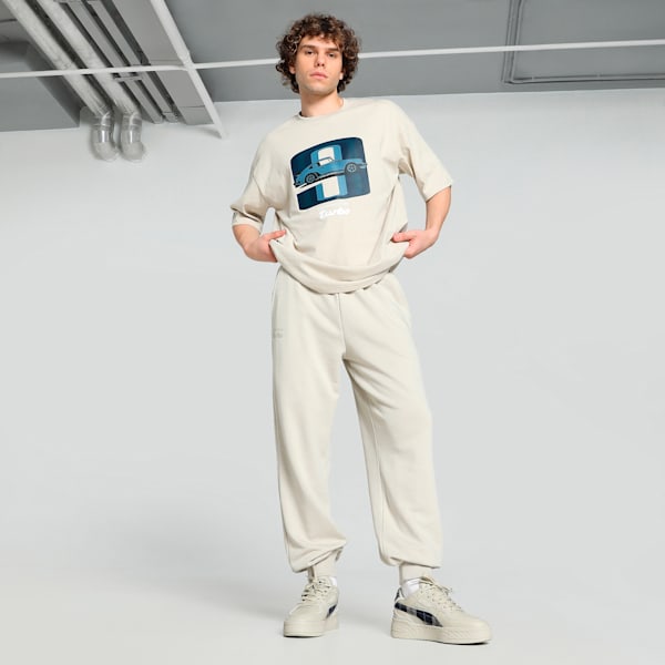 Porsche Legacy Men's Relaxed Fit Motorsport Pants, Desert Dust, extralarge-IND