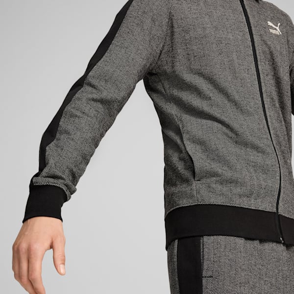 T7 Men's Track Jacket, PUMA Black-Alpine Snow, extralarge