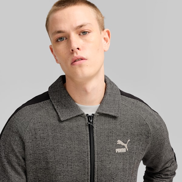 T7 Men's Track Jacket, PUMA Black-Alpine Snow, extralarge
