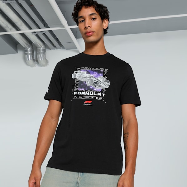 F1® Logo Graphic Men's Motorsport Tee, PUMA Black, extralarge-IND