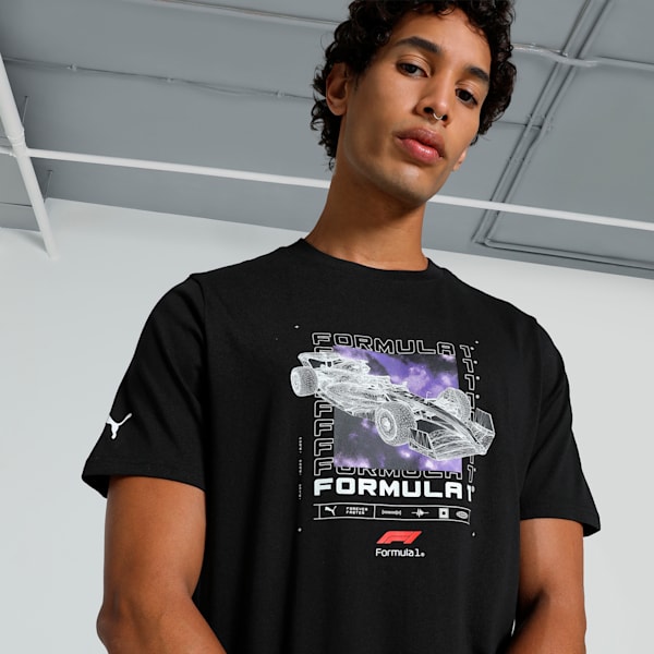 F1® Logo Graphic Men's Motorsport Tee, PUMA Black, extralarge-IND