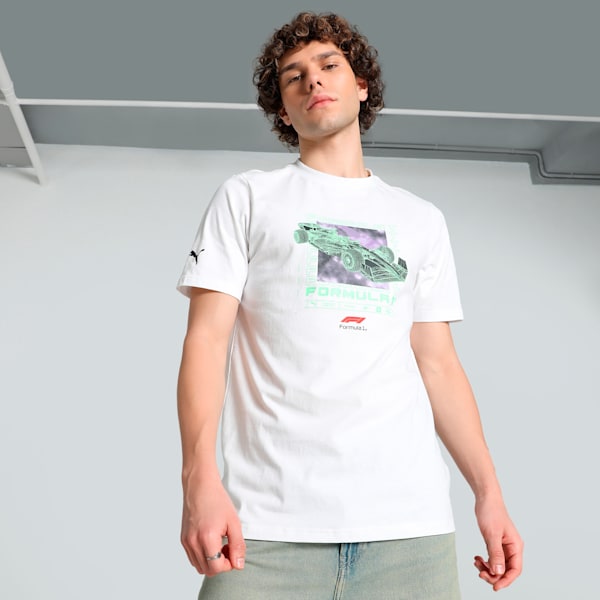 F1® Logo Graphic Men's Motorsport Tee, PUMA White, extralarge-IND