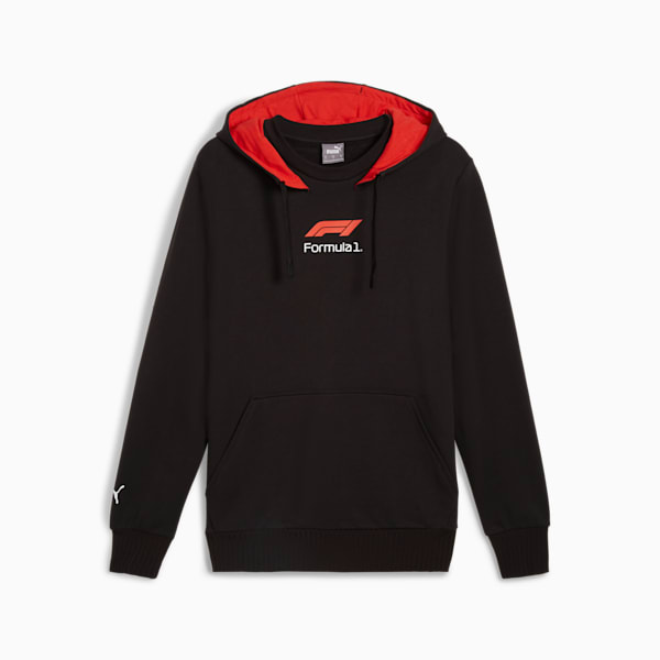 Black puma hoodie mens deals