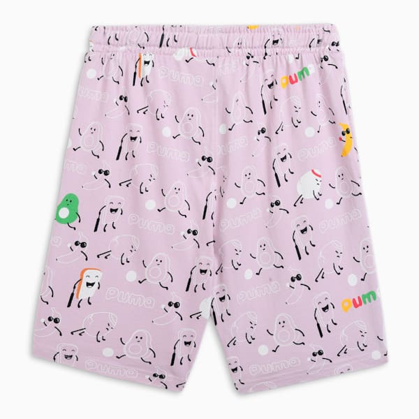 Classics Printed Youth Shorts, Grape Mist, extralarge-IND
